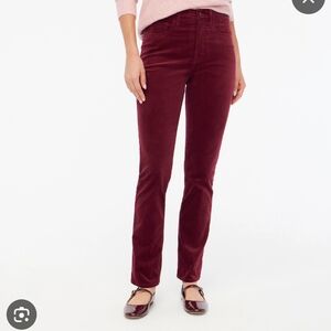 NWT Lands' End Richest Garnet Mid Rise Velvet Pants Size 6